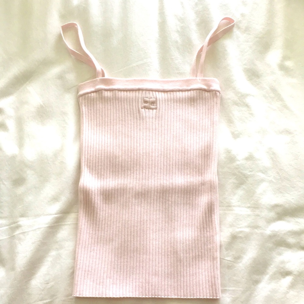 Women's Pink Ribbed Camisole Tank Top